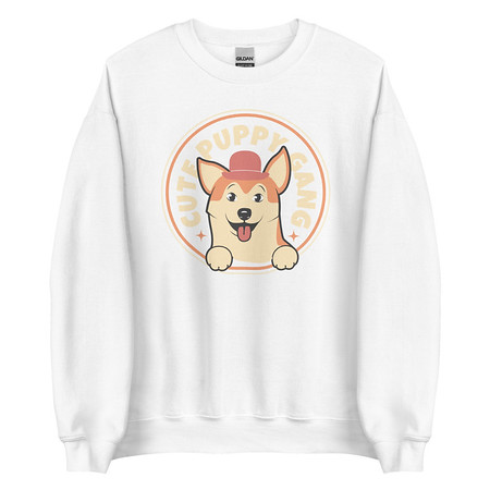 [ID: 145-G453] Cute Puppy Gang - Corgi Unisex Crew Neck Sweatshirt