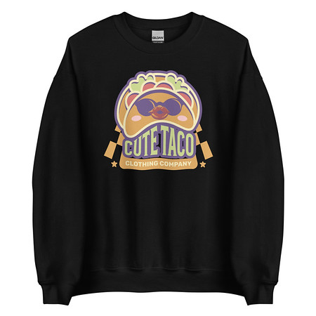 [ID: 145-G454] Cute Taco - Colorful Mexican Tortilla Unisex Crew Neck Sweatshirt