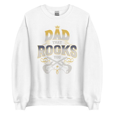 [ID: 145-G460] Dad That Rocks You - Electric Guitar Unisex Crew Neck Sweatshirt