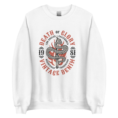 [ID: 145-G480] Death or Glory - Sword Snake Unisex Crew Neck Sweatshirt