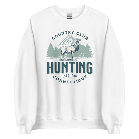 [ID: 145-G483] Deer Hunting Country Club  Unisex Crew Neck Sweatshirt
