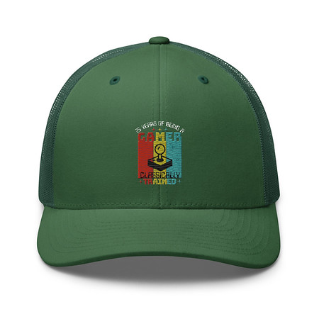 [ID: 252-G5] 25 Years of Being A Gamer Retro Trucker Hat