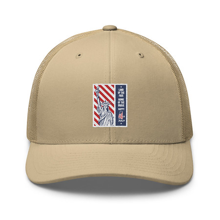 [ID: 252-G8] 4th of July Retro Trucker Hat