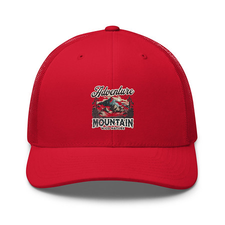 [ID: 252-G31] Adventure Mountain Wild Nature Retro Trucker Hat