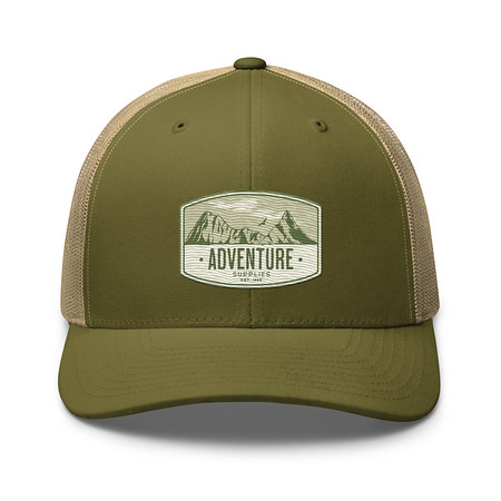 [ID: 252-G32] Adventure Supplies - Mountain Retro Trucker Hat