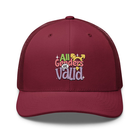 [ID: 252-G45] All Genders are Valid Retro Trucker Hat