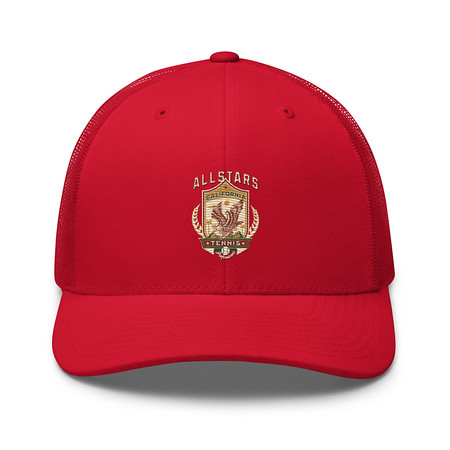 [ID: 252-G46] All Stars Tennis - Eagle Badge Retro Trucker Hat