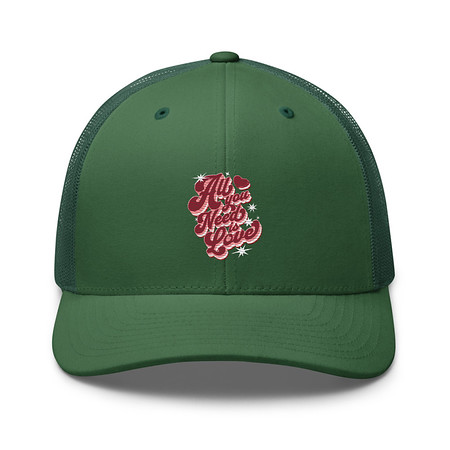[ID: 252-G50] All You Need is Love - Retro Valentines Day Retro Trucker Hat