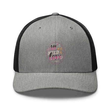 [ID: 252-G51] All you Need is Love - Valentines Day Retro Trucker Hat