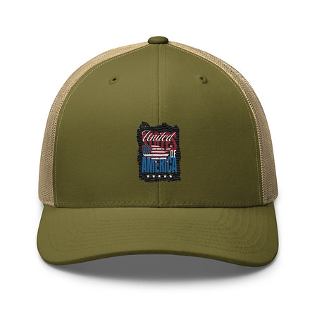 [ID: 252-G59] America (3) Retro Trucker Hat