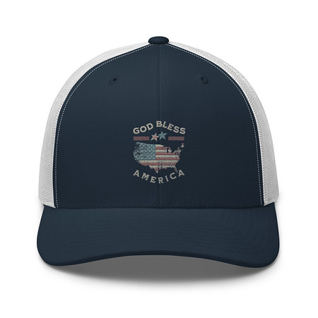 [ID: 252-G60] America - Land Of The Free Retro Trucker Hat