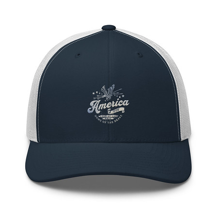 [ID: 252-G61] America 1776 Retro Trucker Hat