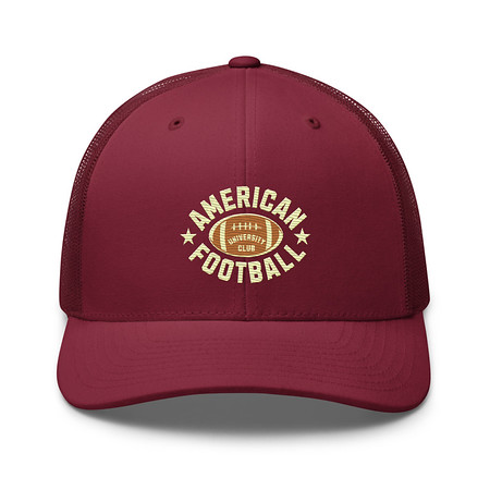[ID: 252-G69] American Football - Athletic Sports Retro Trucker Hat