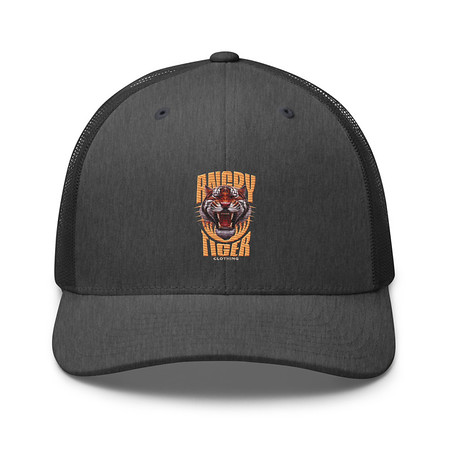 [ID: 252-G85] Angry Tiger - AI Retro Trucker Hat