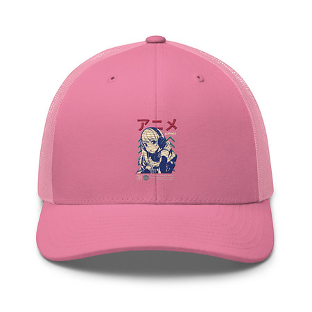 [ID: 252-G89] Anime Girl Retro Trucker Hat