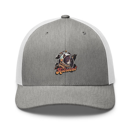 [ID: 252-G108] Astrocat - Retro graphic Retro Trucker Hat