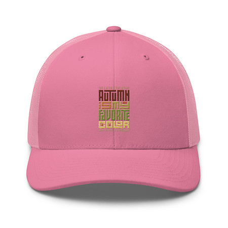 [ID: 252-G116] Autumn is my Favorite Color - Lettering Retro Trucker Hat
