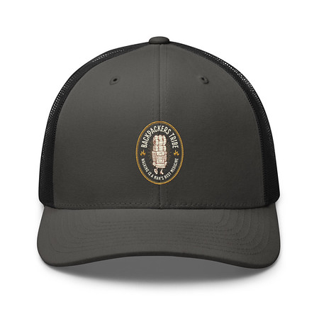 [ID: 252-G125] Backpackers Tribe - Adventure Badge Retro Trucker Hat
