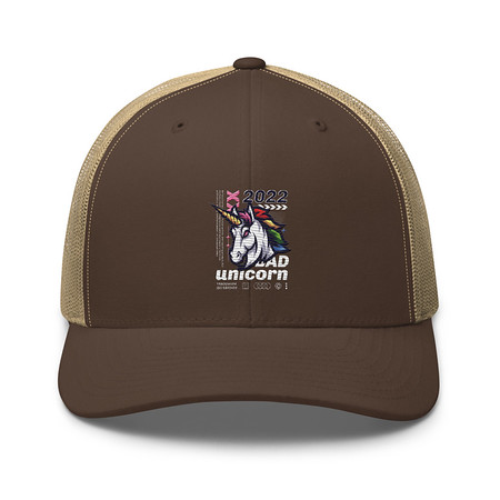 [ID: 252-G128] Bad Unicorn - Horse Retro Trucker Hat