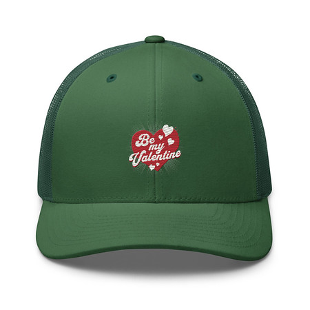 [ID: 252-G158] Be my Valentine - Love Heart Retro Trucker Hat
