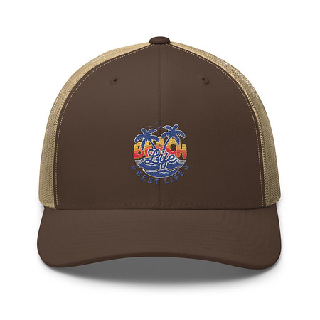 [ID: 252-G168] Beach Life Best Life Retro Trucker Hat