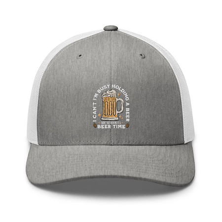 [ID: 252-G176] Beer Time - Father's Day Retro Trucker Hat