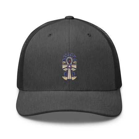 [ID: 252-G178] Believe  - Faith Symbol Retro Trucker Hat