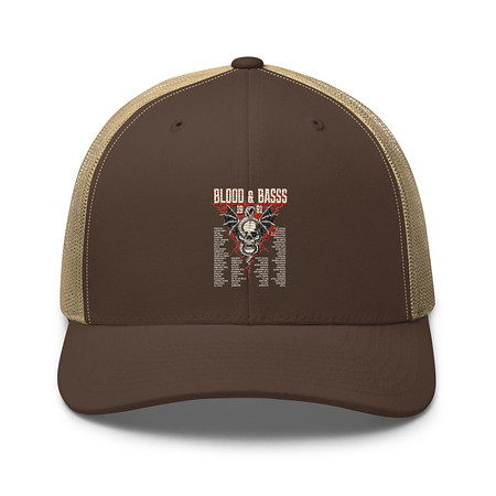 [ID: 252-G236] Blood & Basss - Snake and Skull Retro Trucker Hat