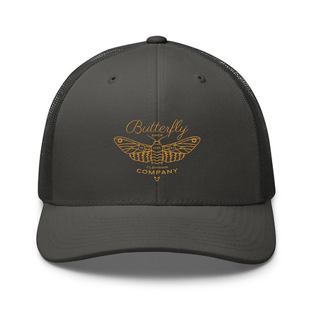 [ID: 252-G240] Blue Butterfly - Minimal Retro Trucker Hat