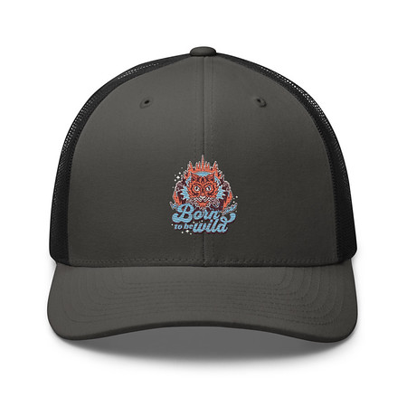 [ID: 252-G263] Born to be Wild - Tiger Retro Trucker Hat