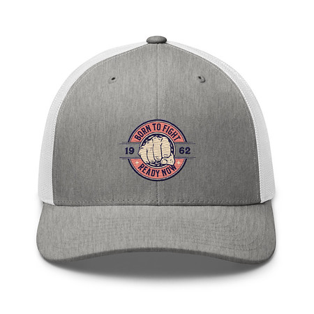[ID: 252-G265] Born to Fight - Fist Retro Trucker Hat