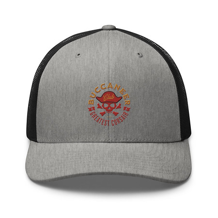 [ID: 252-G293] Buccaneer Club - Pirate Skull Retro Trucker Hat