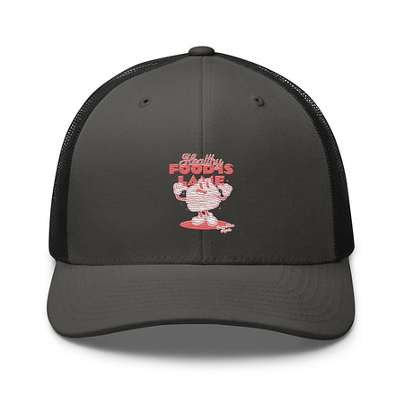 [ID: 252-G296] Burger Mascot Retro Trucker Hat