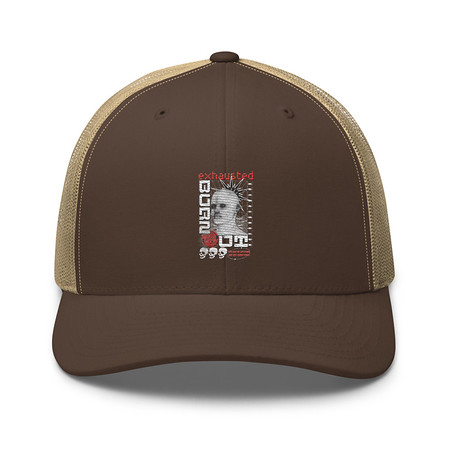[ID: 252-G298] Burn Out - Futuristic 3D Head Retro Trucker Hat