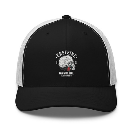 [ID: 252-G309] CAFFEINE GASOLINE Retro Trucker Hat