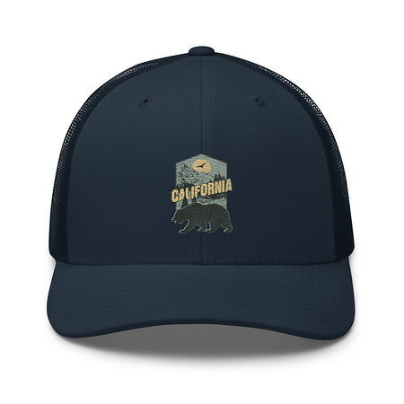 [ID: 252-G315] California Bear - Outdoors Wilderness Camping Hiking Retro Trucker Hat