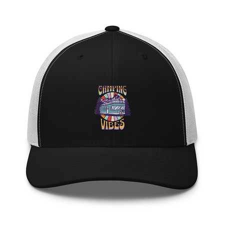 [ID: 252-G327] Camping Vibes Retro Trucker Hat