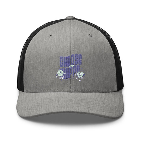 [ID: 252-G369] Choose Happy (2) Retro Trucker Hat
