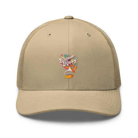 [ID: 252-G370] Choose Happy - Retro Music Retro Trucker Hat