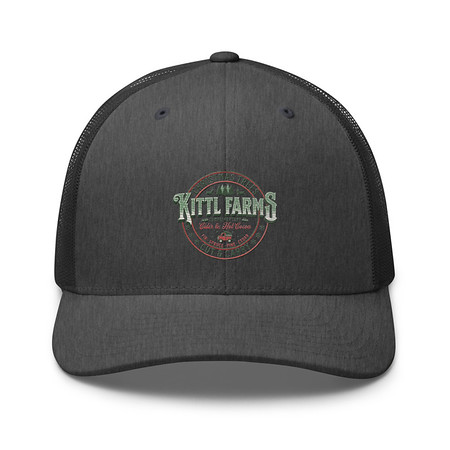 [ID: 252-G376] Christmas Tree Farm - Vintage Holiday Badge Retro Trucker Hat