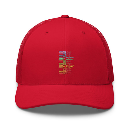 [ID: 252-G410] Colorful Retro Keyboard Retro Trucker Hat