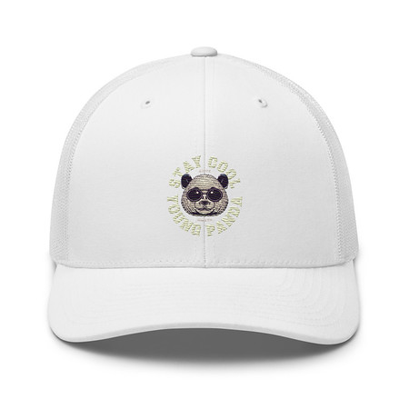 [ID: 252-G416] Cool Panda with Sunglasses -  Retro Trucker Hat