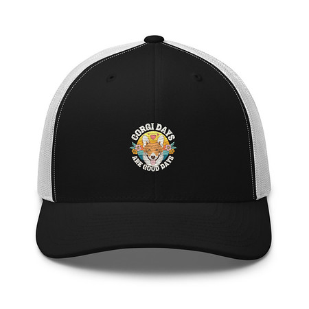 [ID: 252-G420] Corgi Days - Funny Animal Retro Trucker Hat