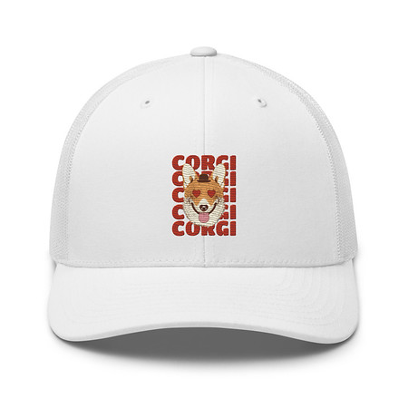[ID: 252-G421] Corgi Loves - Cute Dog Retro Trucker Hat
