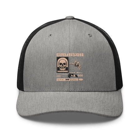 [ID: 252-G438] Crimson Retro Trucker Hat