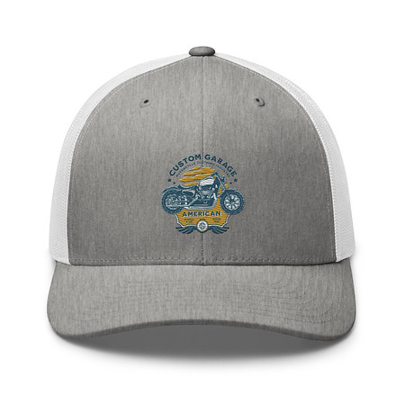 [ID: 252-G443] Custom Garage - Motorcycle Retro Trucker Hat