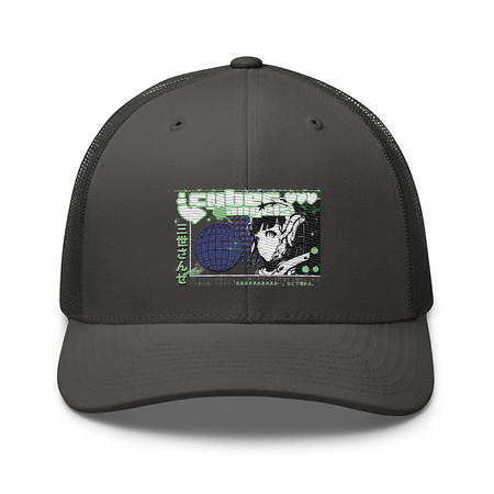 [ID: 252-G455] Cyber Angels - Y2k Girl Anime Retro Trucker Hat