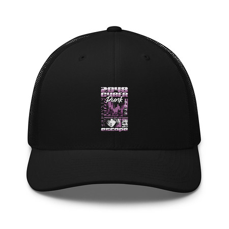 [ID: 252-G458] Cyber Punk Escape - Japanese Anime Retro Trucker Hat