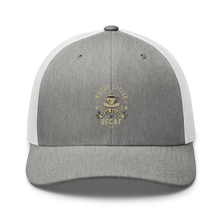 [ID: 252-G471] DEAD BEFORE DECAF Retro Trucker Hat