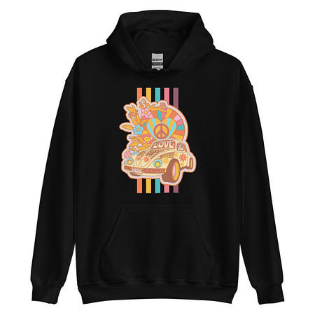 [ID: 146-G10] 60s flower power Unisex Heavy Blend Hoodie